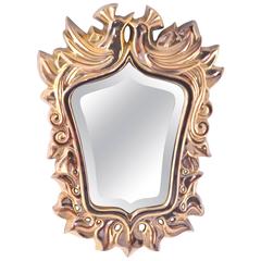French 1950 Ceramic Mirror by Giraud 4