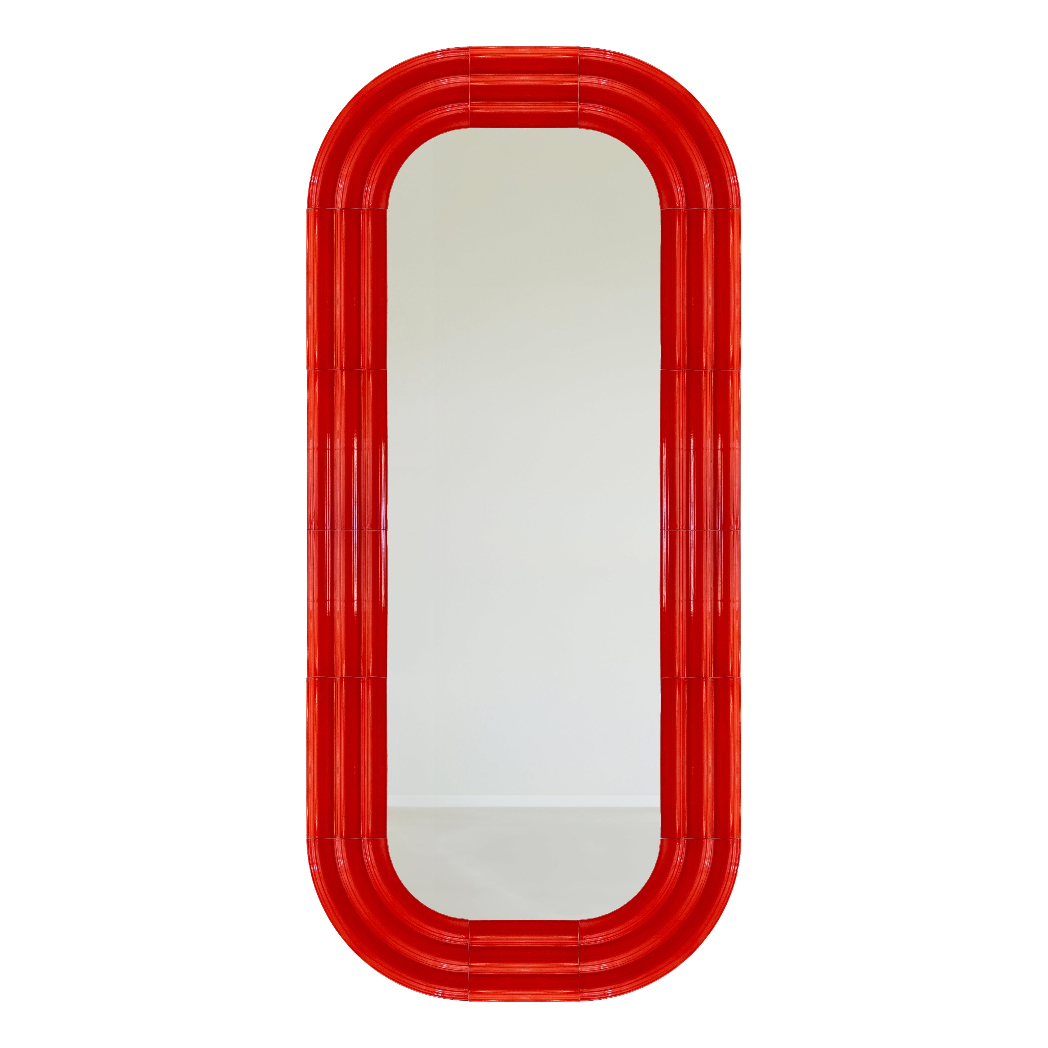 Miroir en céramique ELO 80x180 ROUGE par Pani Jurek en vente