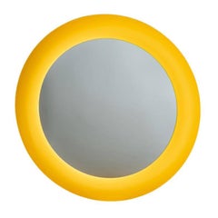 Ikonika Serie: Concave Yellow Glass Wall Mirror by MikusGlass