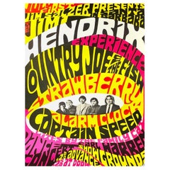 1967 Jimi Hendrix Experience & Country Joe and the Fish - Santa Barbara Poster