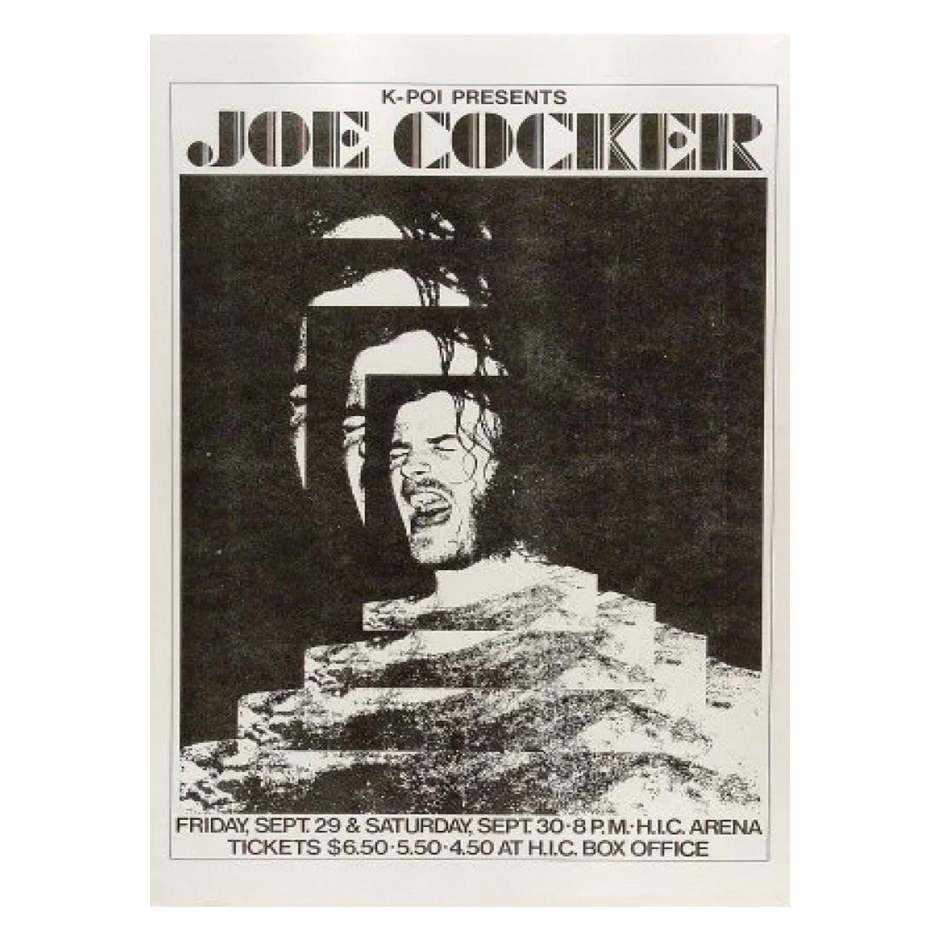 1976 Joe Cocker - Hawaii Original Vintage Poster
