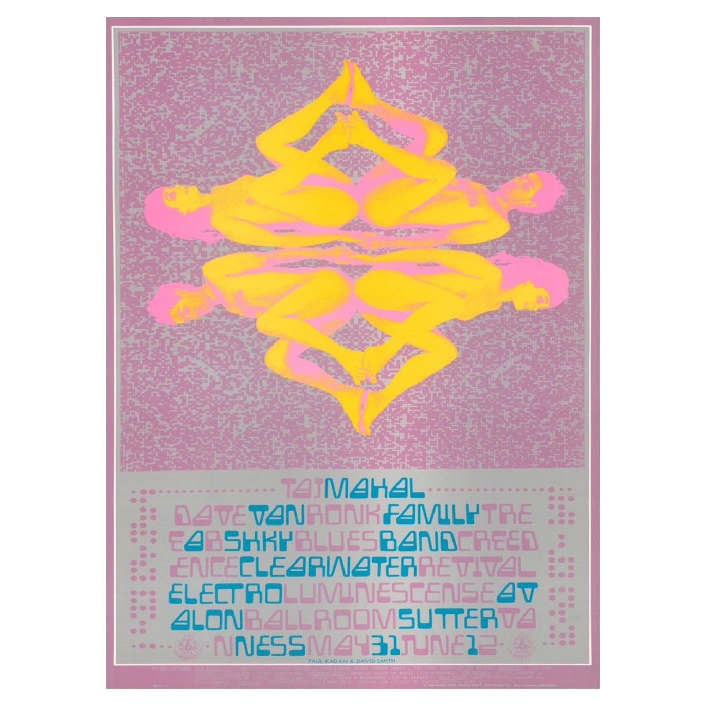 1968 Taj Mahal - Avalon Ballroom Original Vintage Poster