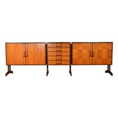 Massive Gianfranco Frattini 1960s Italian Credenza in Teak