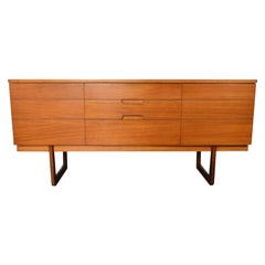 1960s Uniflex Low Teak Mid Century Credenza