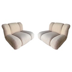 Pair of Velasquez Slipper Chairs by Mimo Padova. Italy, 1970s