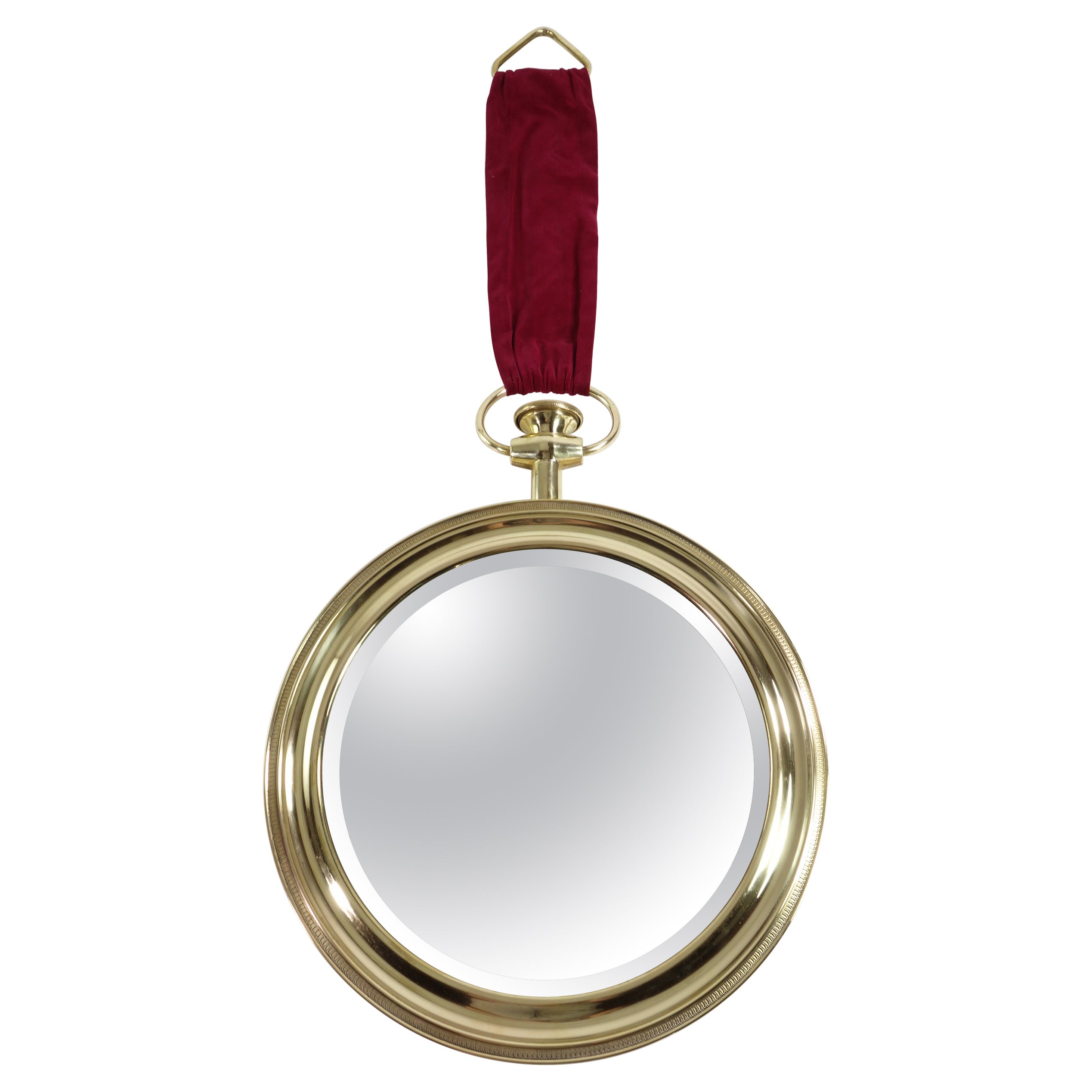 1950 Italian Midcentury Design Brass Wall Mirror