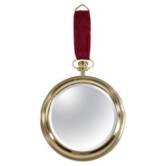 1950 Italian Midcentury Design Brass Wall Mirror
