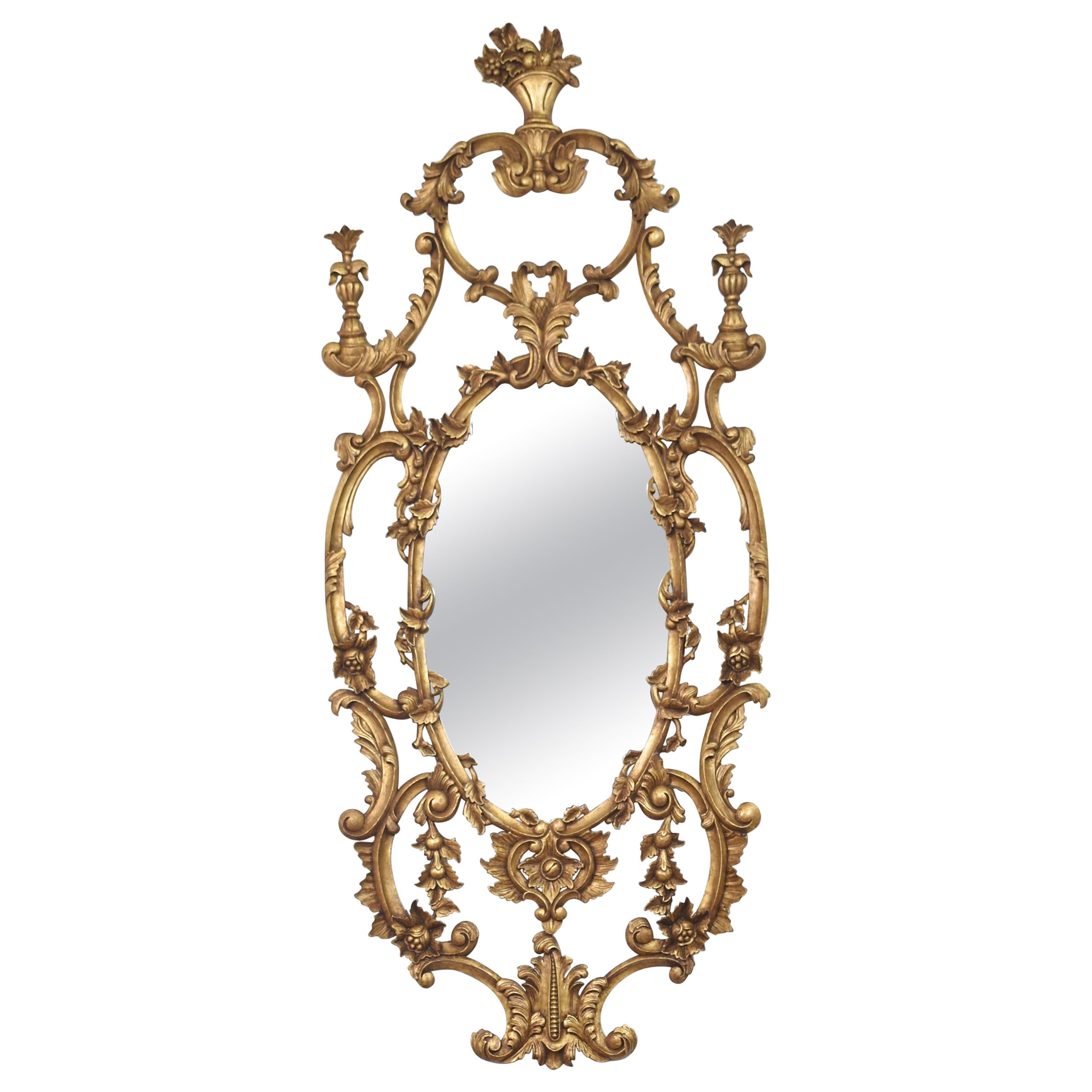 Rococo style gilwood wall mirror