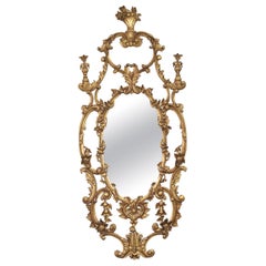 Antique Rococo style gilwood wall mirror