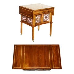 COLLECTABLE ANTiQUE THOMAS CHIPPENDALE BREAKFAST SUPPER HARDWOOD WALNUT TABLE