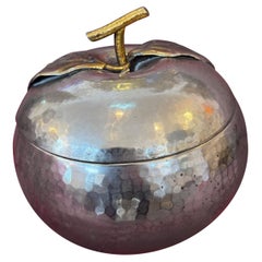 Italian 60's Silver-Plated Ice Bucket In The Shape Of The Apple