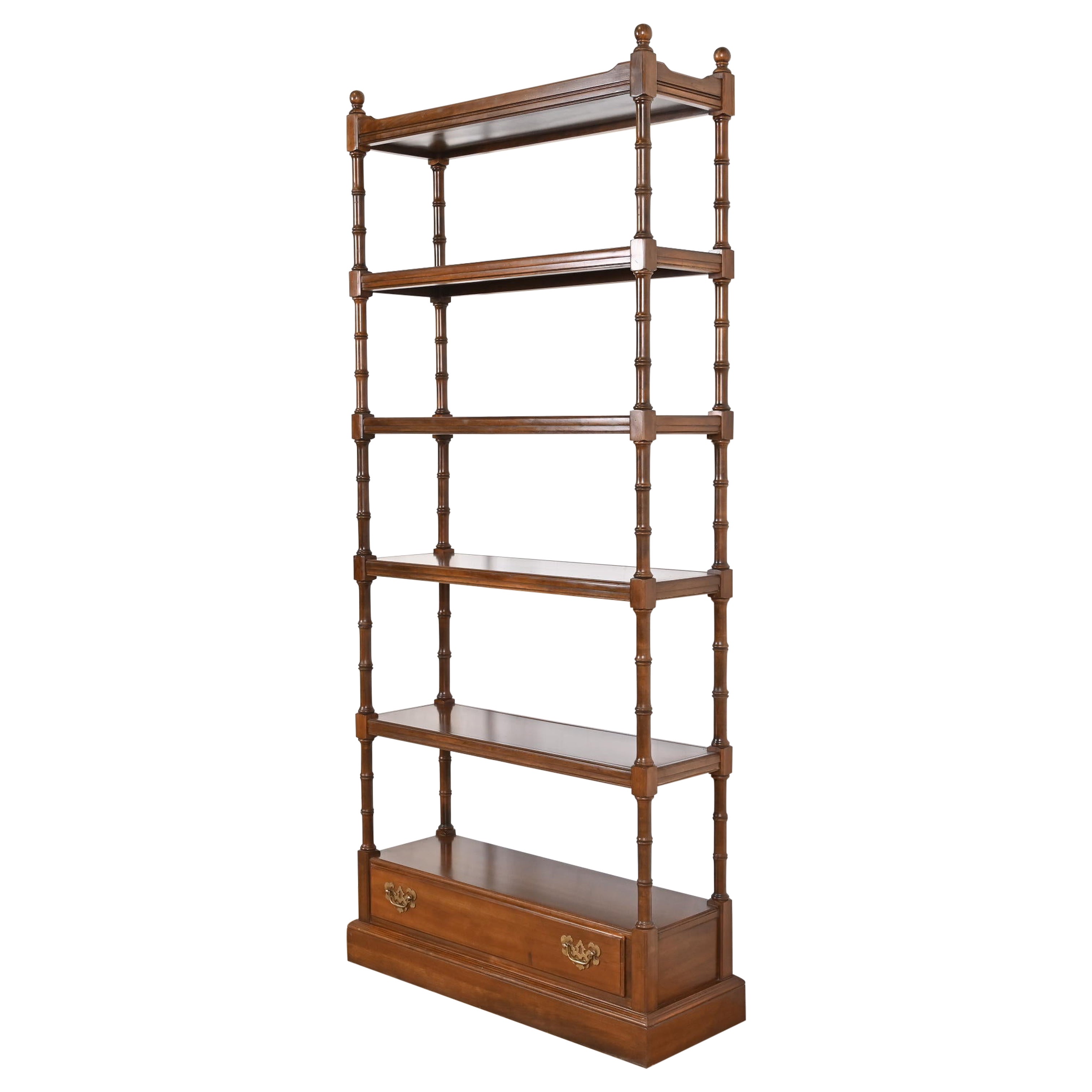 Georgian Carved Cherry Wood Étagère or Bookcase