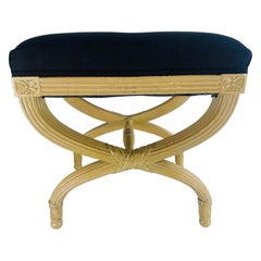 Mid 20th century Empire inspired newly upholstered bench