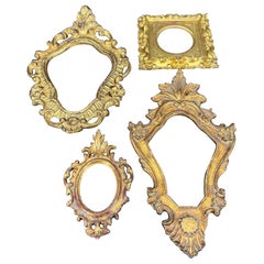 Collection of Italian Florentine Gilt Wood Art Frames Circa 1950's