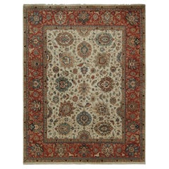 Alfombra de estilo persa de Rug & Kilim en beige y rojo con motivos florales