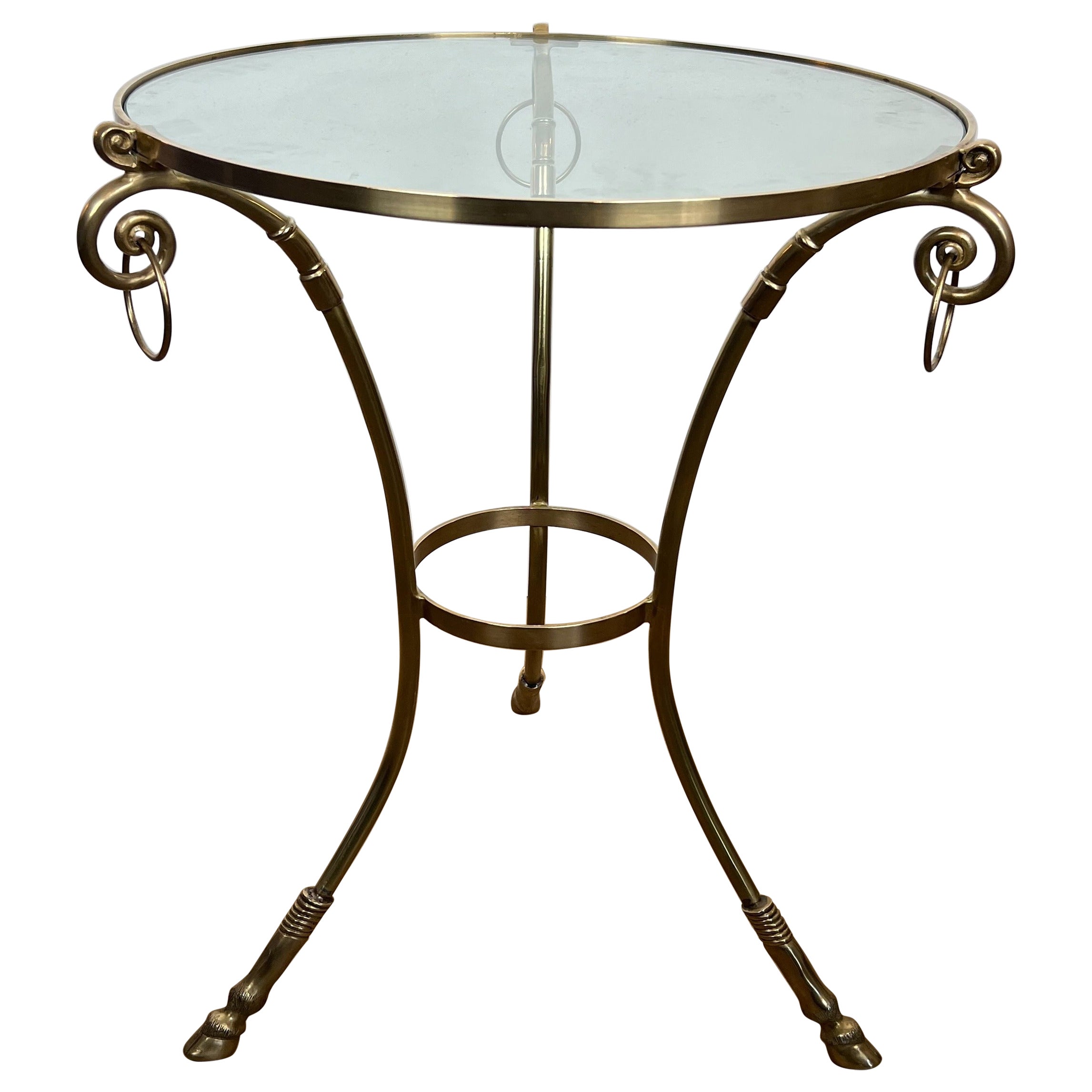 Brass Gueridon in the Style of Maison Jansen For Sale