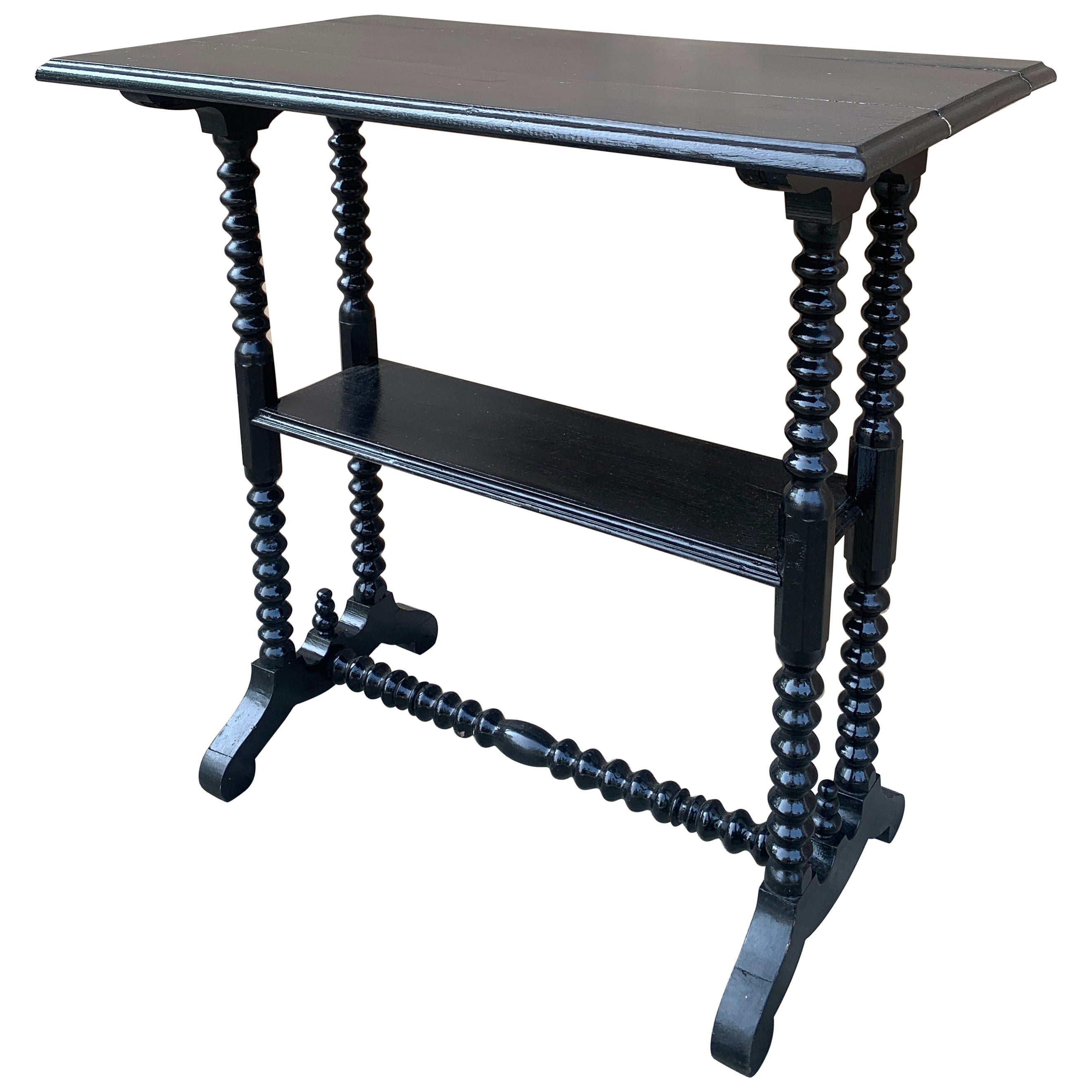 Late 19th Century American Victorian Painted Walnut Side Table