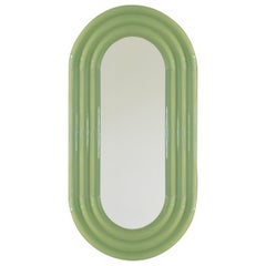 Contemporary Ceramic Mirror 'Elo 5' by Pani Jurek, 120-60 Pistachio