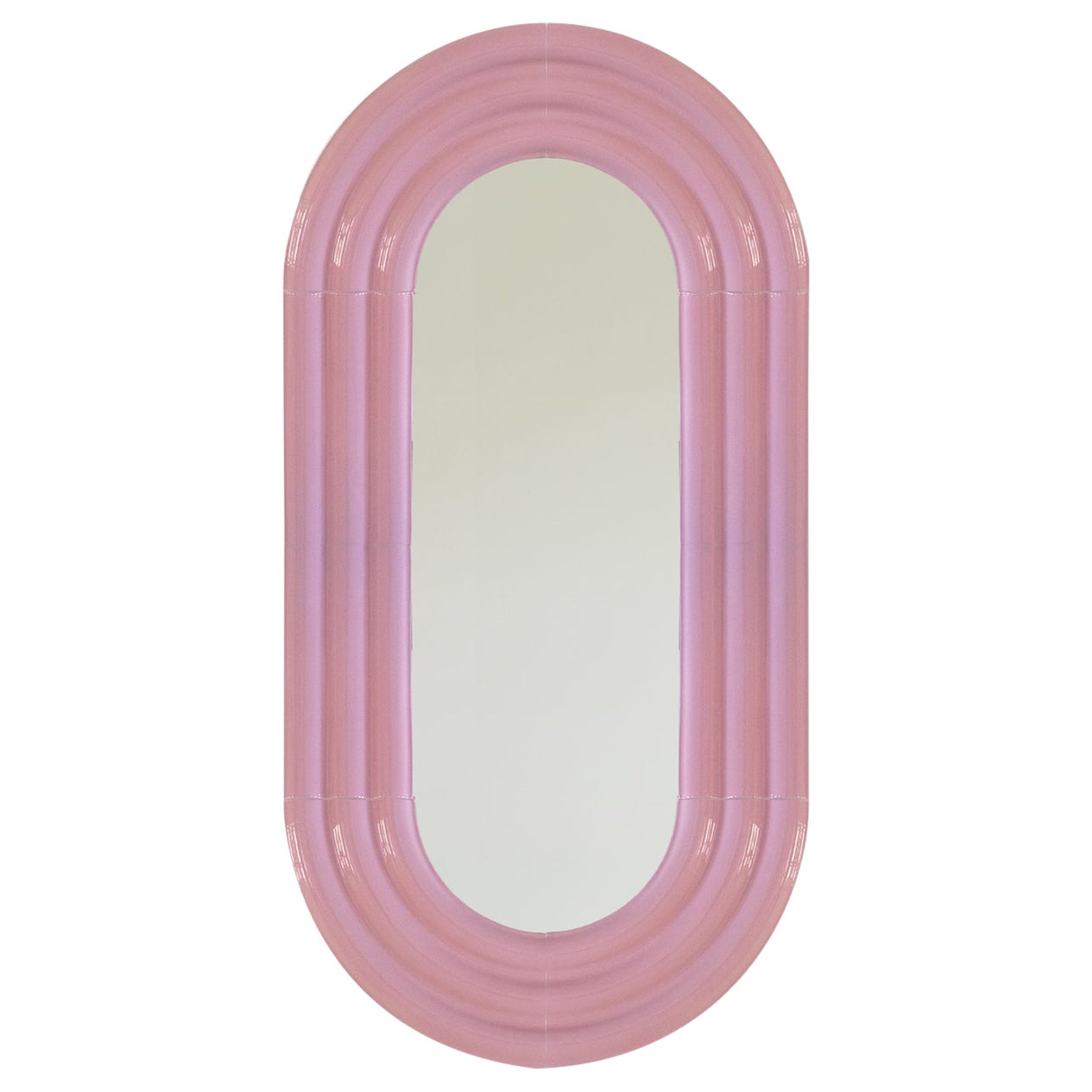Contemporary Ceramic Mirror 'Elo 5' by Pani Jurek, 120-60 Pink