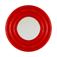 Contemporary Ceramic Mirror 'Elo 1' by Pani Jurek, 60 Red