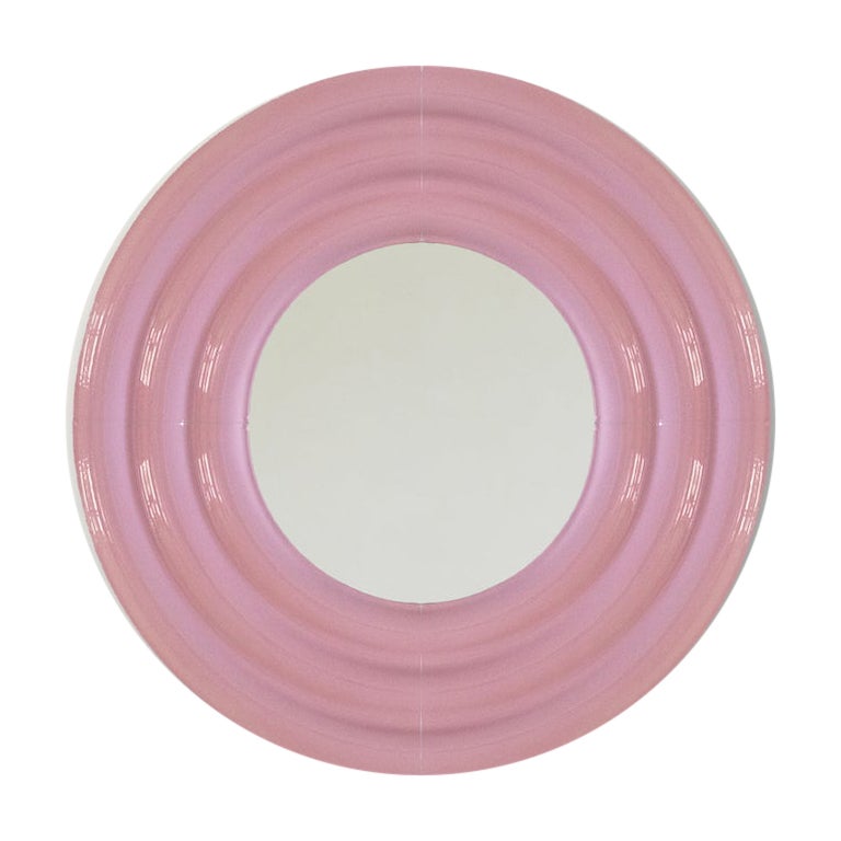 Contemporary Ceramic Mirror 'Elo 1' by Pani Jurek, 60 Pink