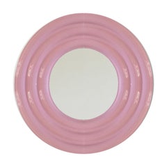 Contemporary Ceramic Mirror 'Elo 1' by Pani Jurek, 60 Pink