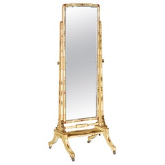 STUNNING ANTiQUE CHINESE EXPORT CIR 1920 HAND PAINTED & LACQUERED CHEVAL MIRROR