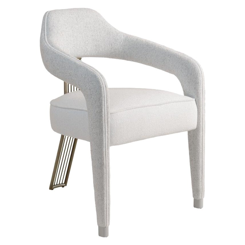 INVICTA II Modern Chair with Rear Leg in Antique Brass