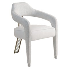 INVICTA II Modern Chair with Rear Leg in Antique Brass