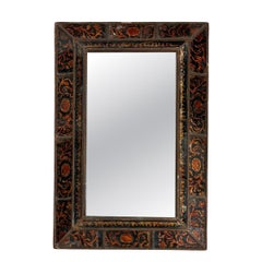 Vintage Italian Reversed Painted Mirror