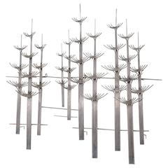 Large Forest Metal Sculpture by Curtis Jere USA, Signed 1977 3
