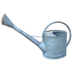 Vintage Galvanized Steel and Copper Garden Watering Can, Circa 1940s