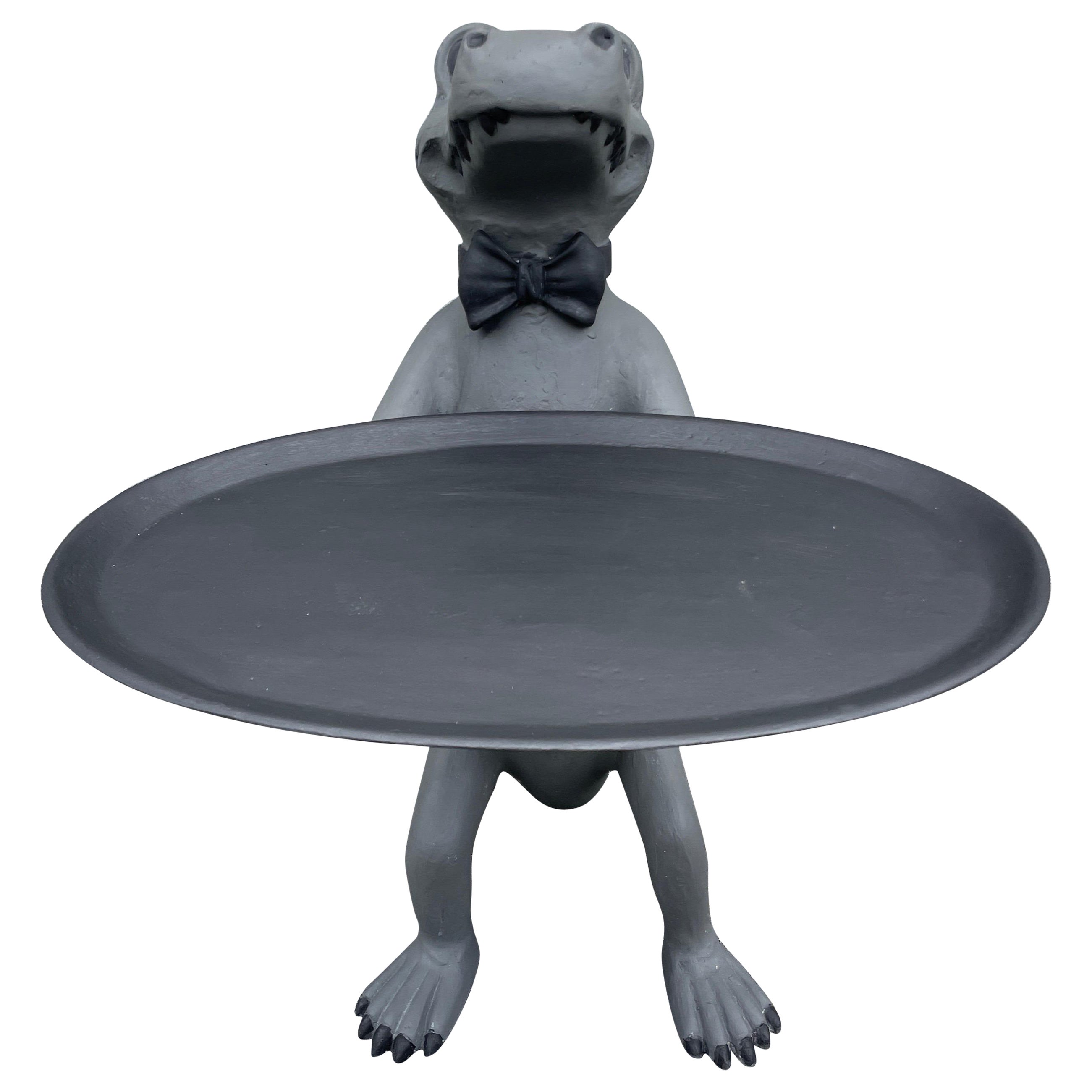 Whimsical Rare Crocodile Tray Table For Sale