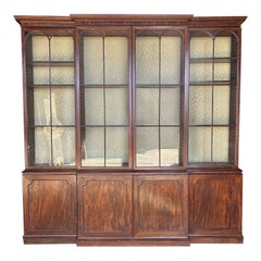 Fantastic 18th Century Georgian Mahogany Breakfront Bookcase
