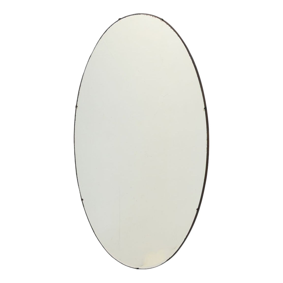 Frameless Oval Mirror in vendita