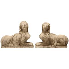 Pair of Antique French Style Sphinx from Holland