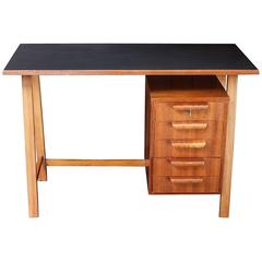 Vintage Midcentury Rosewood Desk with Blackboard Paint Top