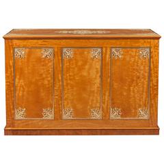 English 19th Century Satinwood and Ormolu Folio Cabinet with Expandable Easel 3