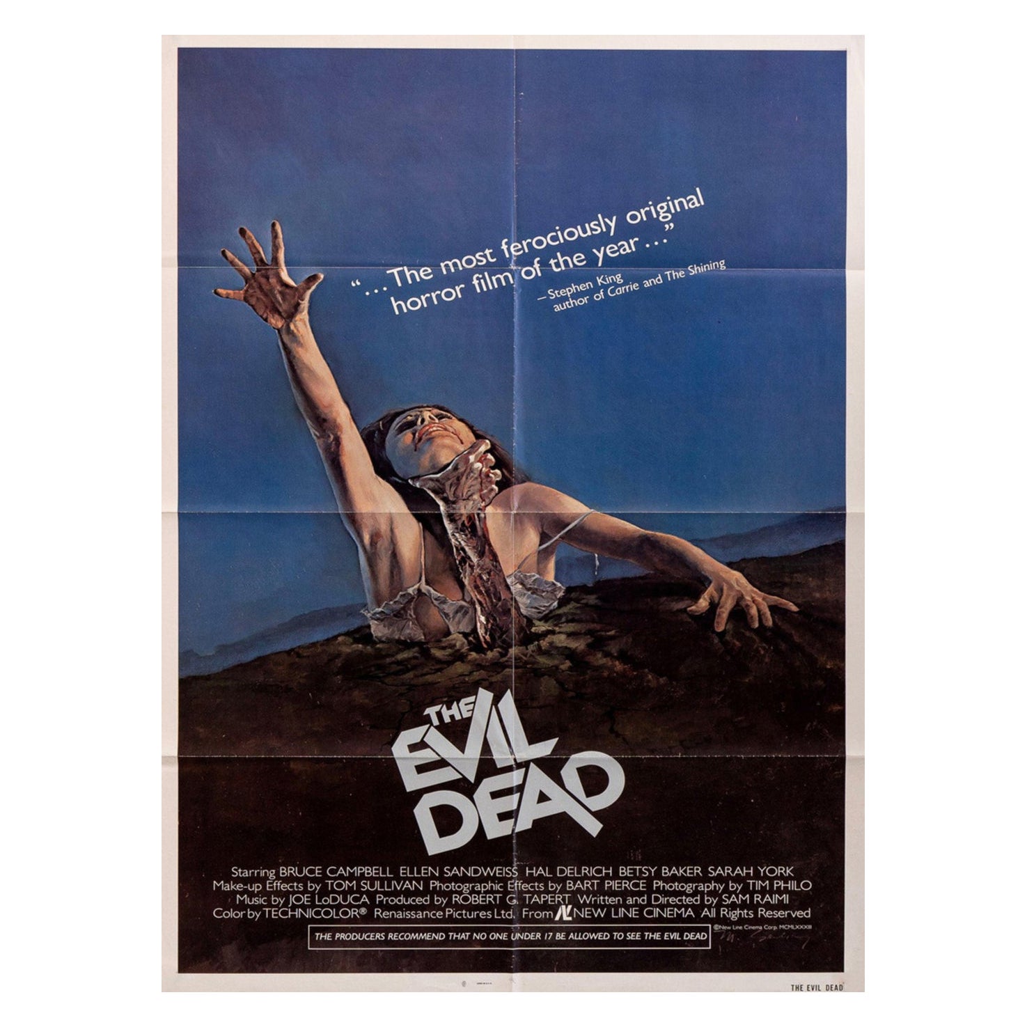 1981 The Evil Dead Original Vintage Poster