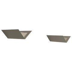 Spigolo Parete Model Metal Pair of Wall Lamps by Quattrifolio, 1970s, Italy