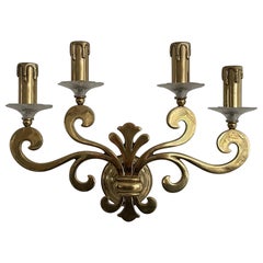 Exclusive Brass 4-armed Single Sconce by Hans Möller, 1960s, Germany