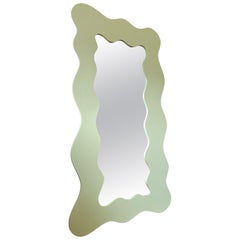 Studio Postmodern Wavy Edge Floor Mirror, Memphis-Inspired