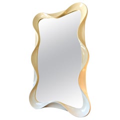 1980s Italian Sculptural Wall Mirror in the Style of Ettore Sottsass