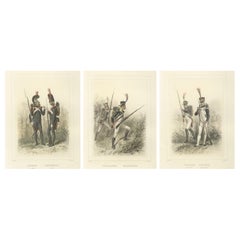 Antique Napoleonic Infantry Soldiers – Sapper, Cannoneer, Voltigeur, Fusilier, 1859