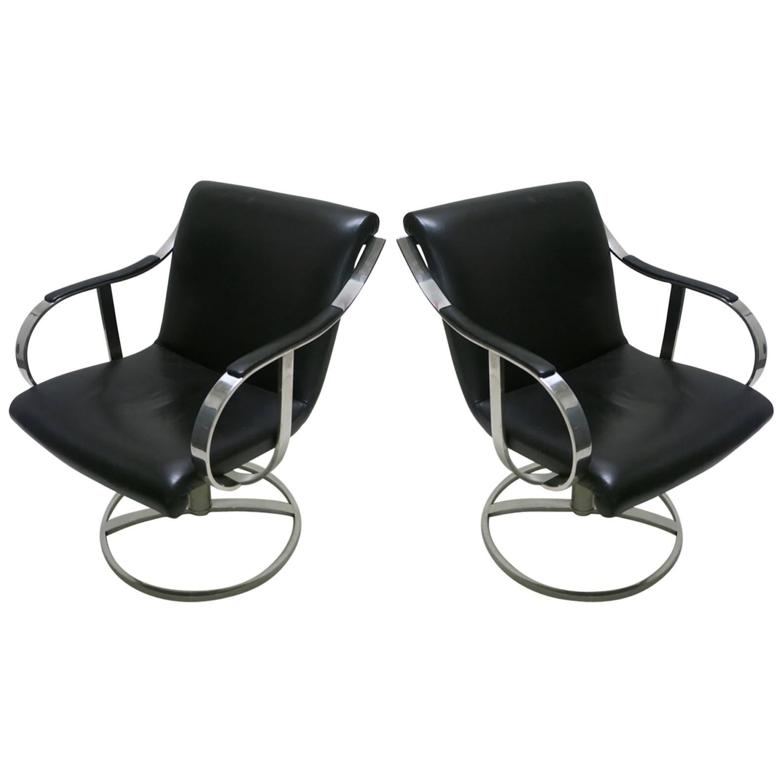 Pair of Swivel Chairs by Gardner Leaver for Steelcase, circa 1965, American