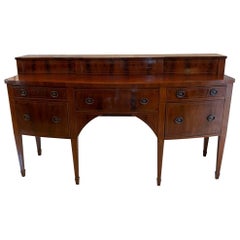 Outstanding Quality Antique Mahogany and Boxwood Strung Bow Fronted Sideboard