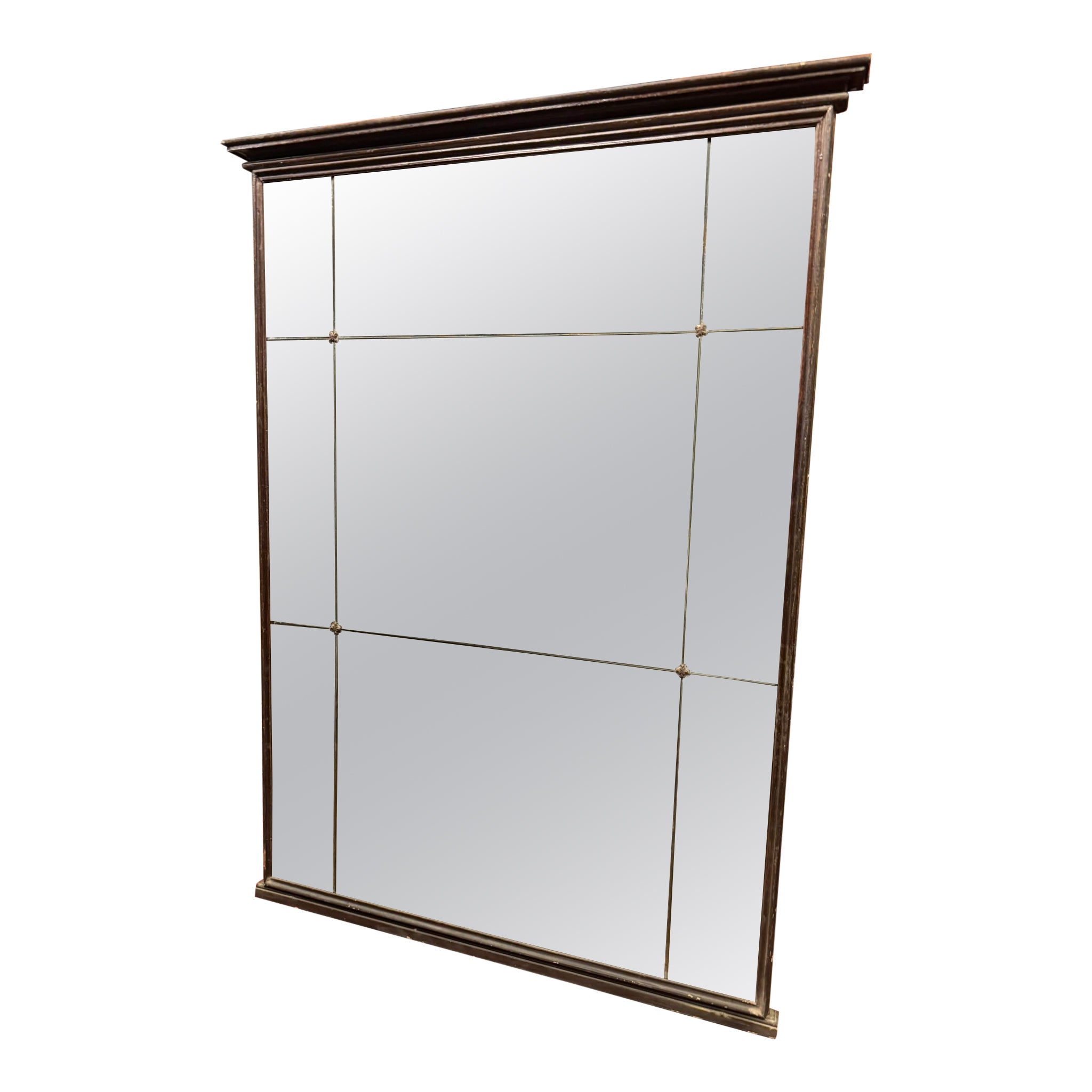 Kaminsims-Spiegel aus lackiertem Holz mit separatem Glas, Italien