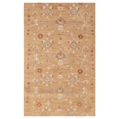 Traditional Inspired Tabriz Rug in Beige and Brown by Doris Leslie Blau