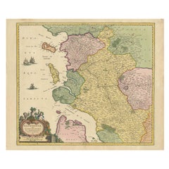 Map of Saintonge and Aunis with Cognac and Rochefort, France - 1665 Original