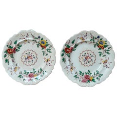 Antique Set of Chinese Famille Rose Pattern Side Plates, Late 19th Century